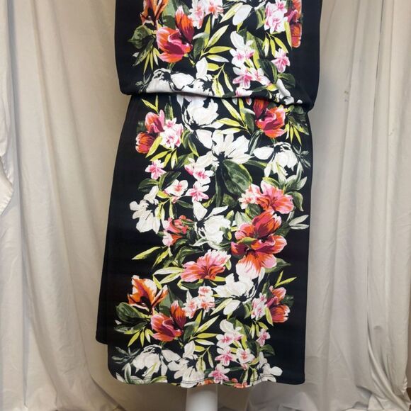 White House Black Market Floral Halter Dress Womens Designer Sleeveless NWOT - Picture 8 of 9